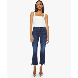 Mother The Insider Crop Step Fray Jeans In Off Limits Size 26